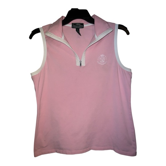 Polo Ralph lauren Active wear Tops - Ralph Lauren Light‎ Pink Zip Tank Top